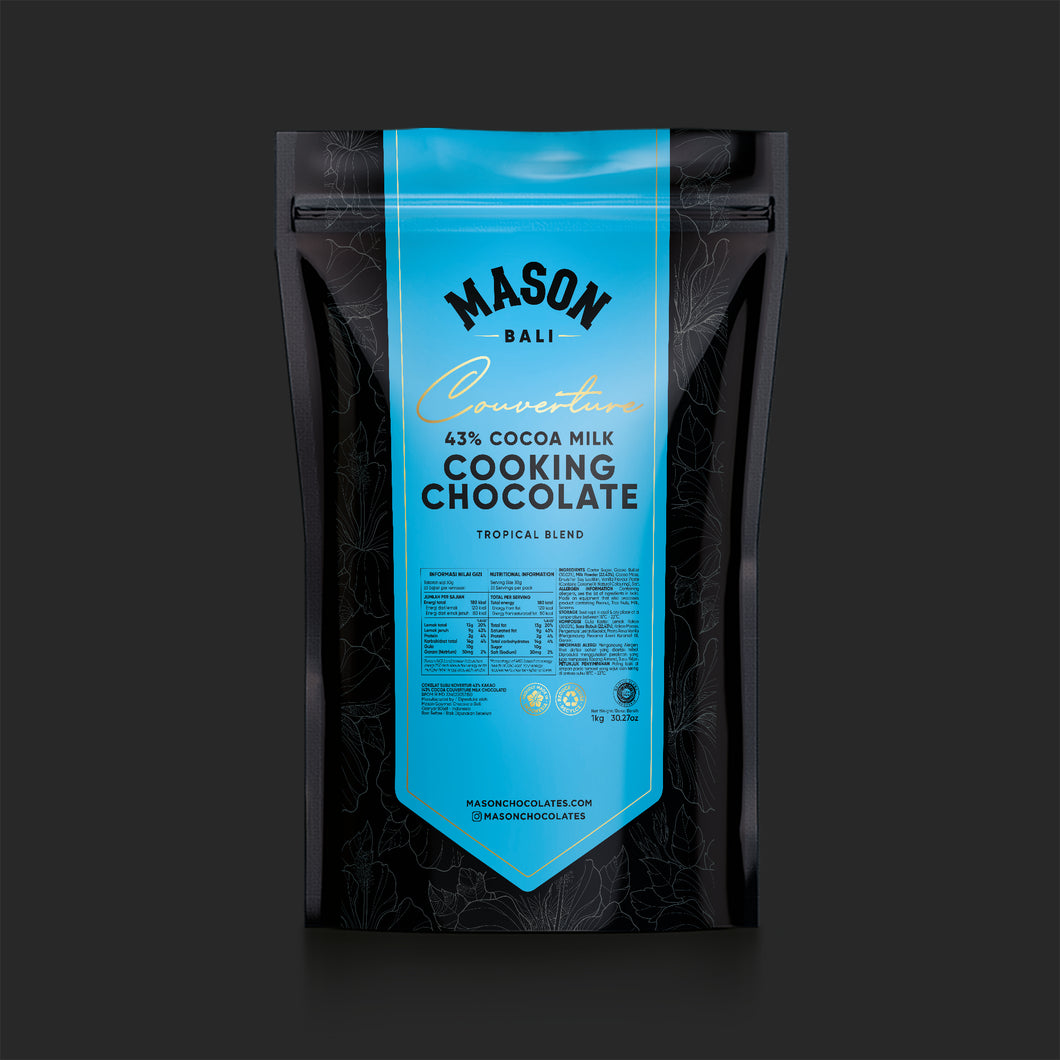 43% Cocoa Milk Couverture Cooking Chocolate (1kg)