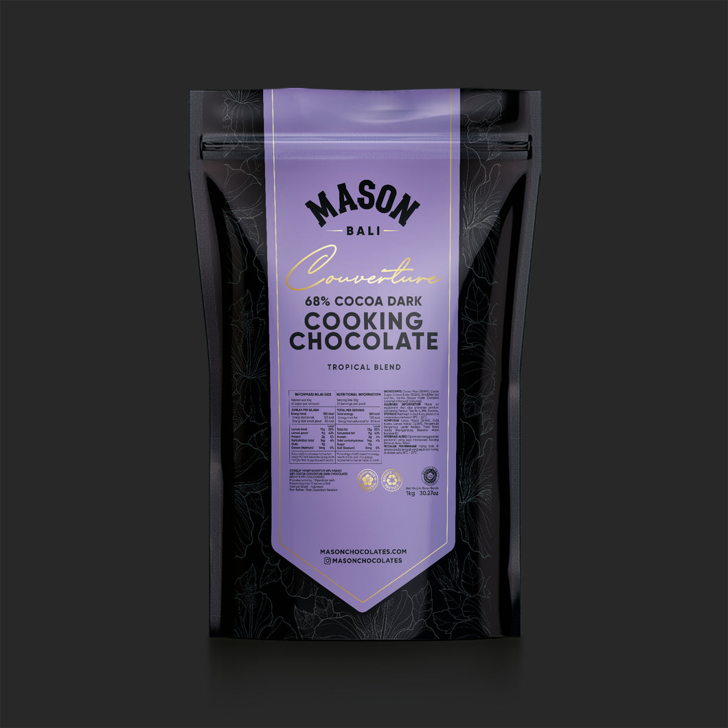68% Cocoa Dark Couverture Cooking Chocolate (1kg)